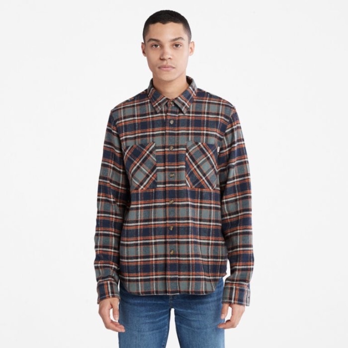 Timberland Balsamgrøn Yd Herre Bøffelternet Skjorte