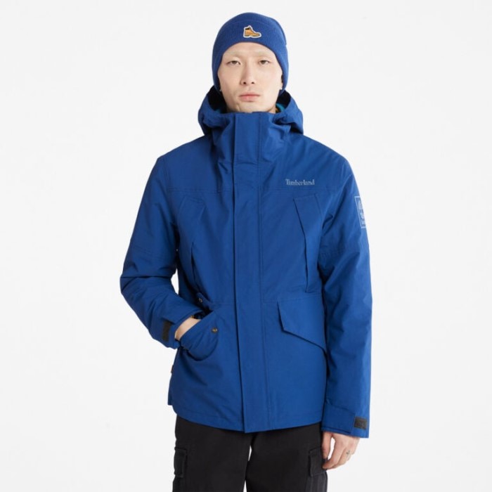 Timberland Bellwether Blå Herre 3-i-1 Udendørs Bjergbyjakke Med Tørventileringsteknologi
