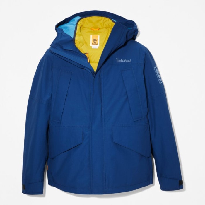 Timberland Bellwether Blå Herre 3-i-1 Udendørs Bjergbyjakke Med Tørventileringsteknologi