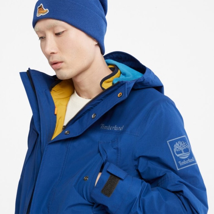 Timberland Bellwether Blå Herre 3-i-1 Udendørs Bjergbyjakke Med Tørventileringsteknologi