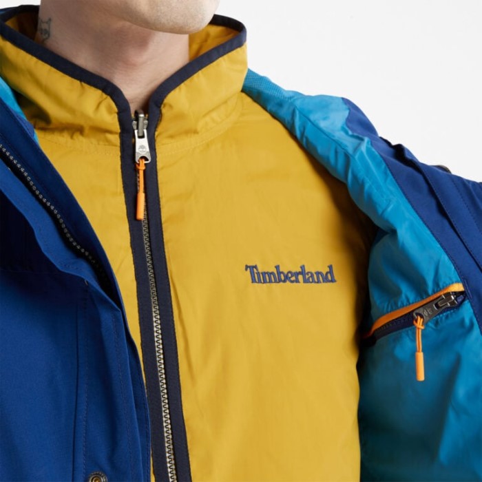 Timberland Bellwether Blå Herre 3-i-1 Udendørs Bjergbyjakke Med Tørventileringsteknologi