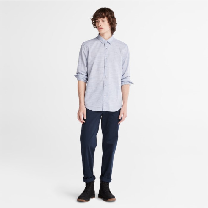 Timberland Bellwether Blue Yd Men Tioga River Slim-fit Skjorte