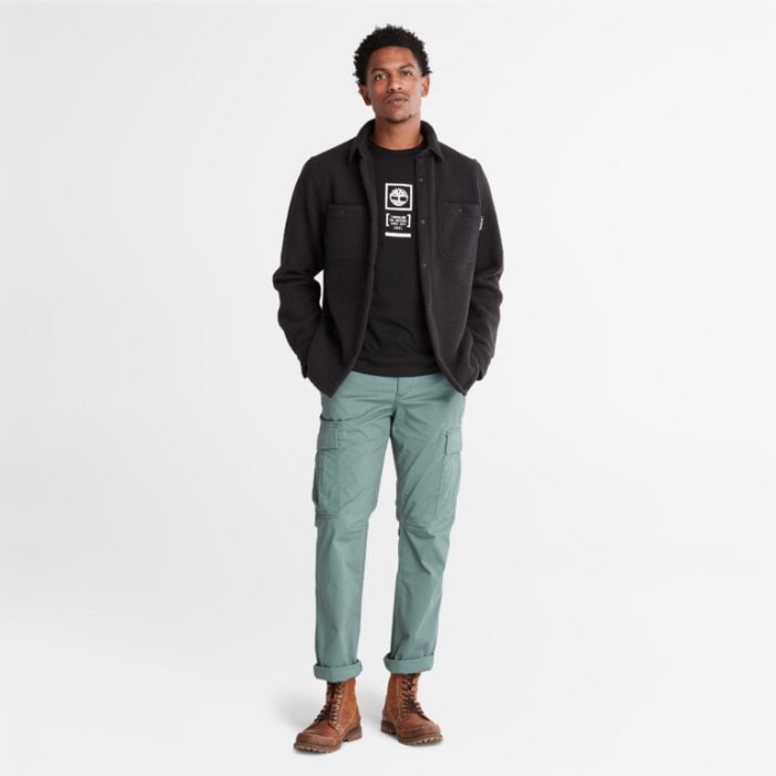 Timberland Sort Mænd Camo-logo T-shirt