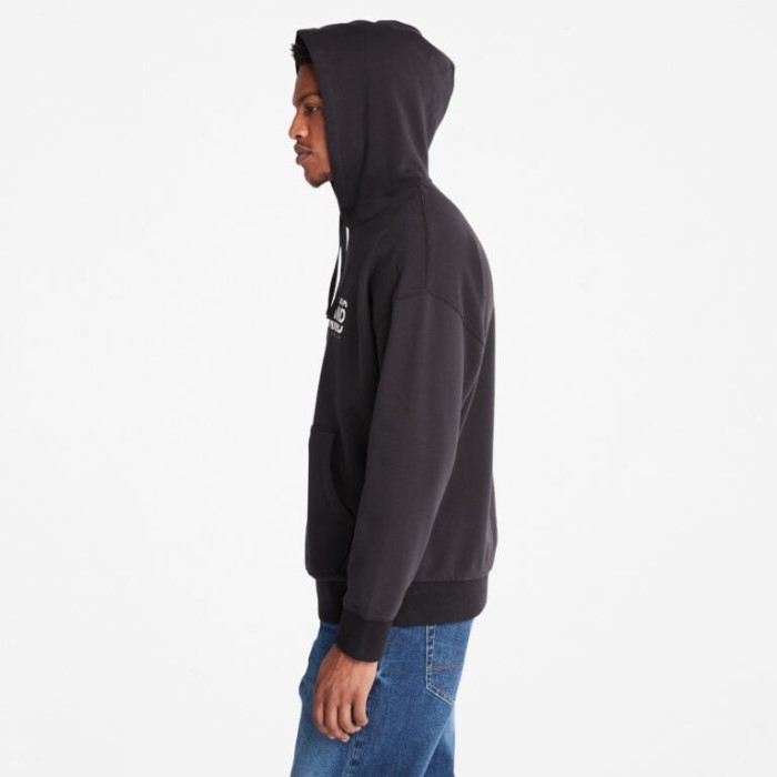 Timberland Sort Mænd Logo Hættetrøje
