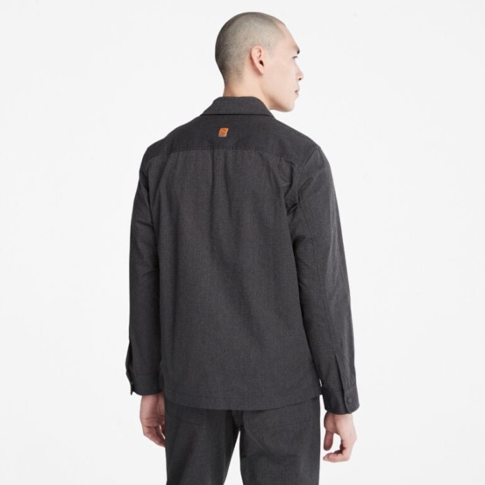 Timberland Sort Langærmet Skjortejakke Til Mænd Med Cordura-teknologi