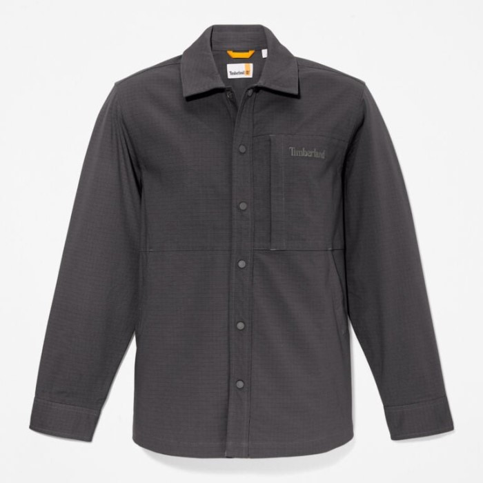 Timberland Sort Langærmet Skjortejakke Til Mænd Med Cordura-teknologi