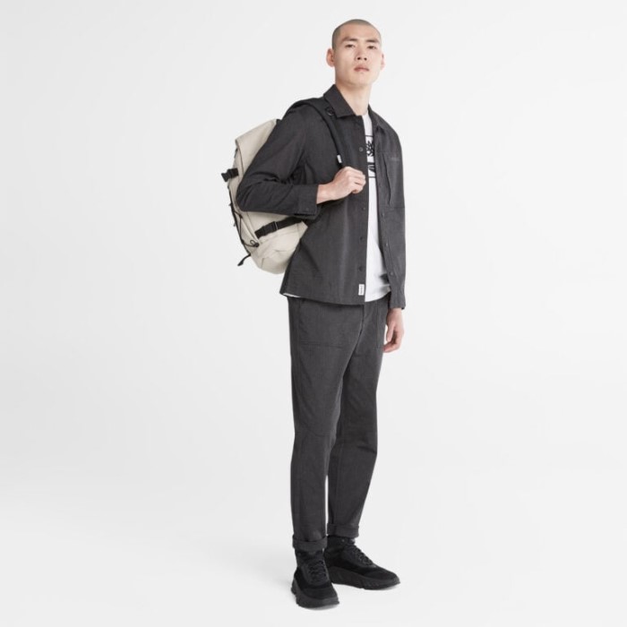 Timberland Sort Langærmet Skjortejakke Til Mænd Med Cordura-teknologi
