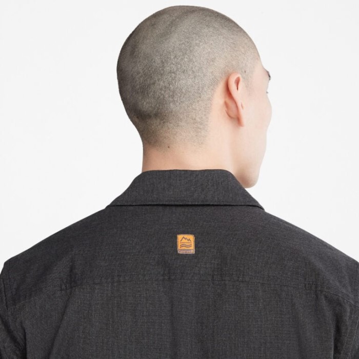 Timberland Sort Langærmet Skjortejakke Til Mænd Med Cordura-teknologi