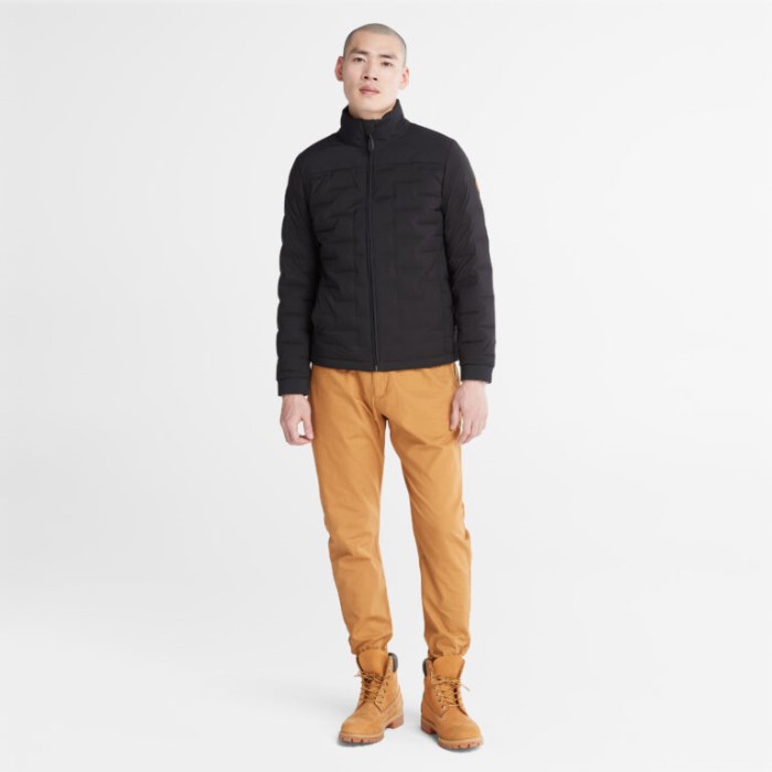 Timberland Sort Midweight Genbrugsdunjakke Til Mænd