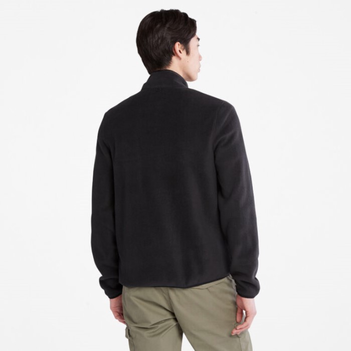 Timberland Sorte Mænd Mt. Willard Fleece Med Brystlomme Med Lynlås Foran