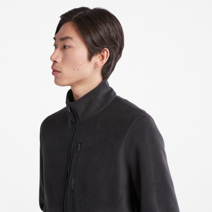 Timberland Sorte Mænd Mt. Willard Fleece Med Brystlomme Med Lynlås Foran