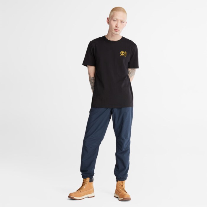 Timberland Sorte Mænd Fotografisk T-shirt