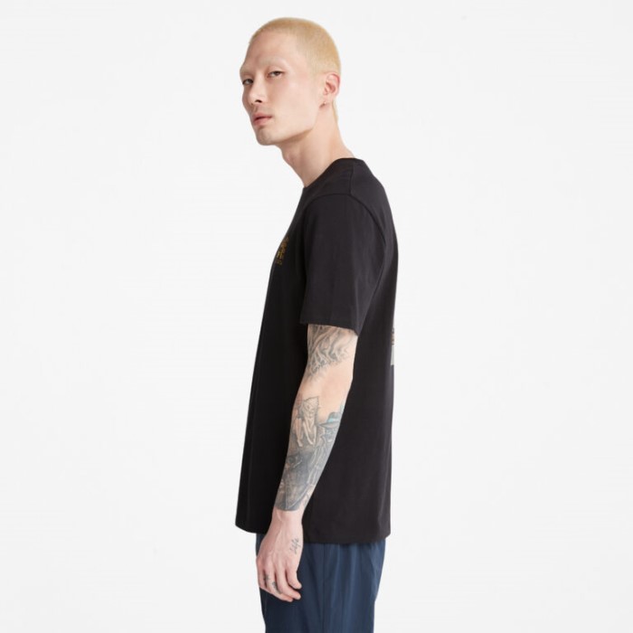 Timberland Sorte Mænd Fotografisk T-shirt