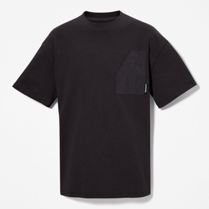 Timberland Sorte Mænd Progressiv Utility Sværvægts T-shirt