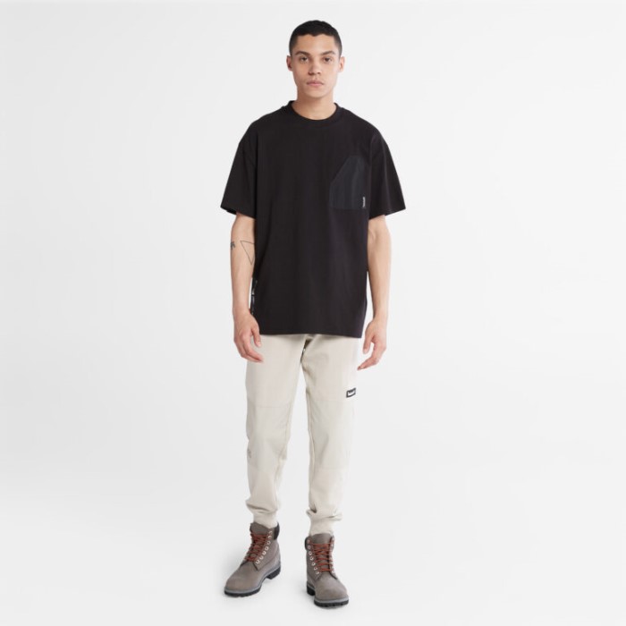 Timberland Sorte Mænd Progressiv Utility Sværvægts T-shirt