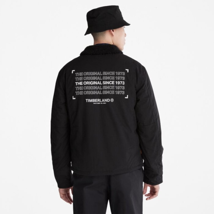 Timberland Black Men Progressive Utility Vandafvisende Chore Jakke