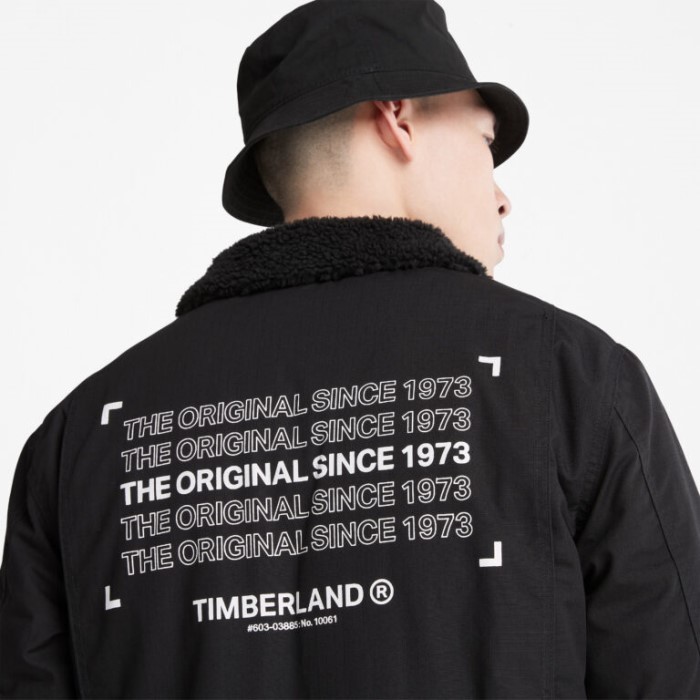 Timberland Black Men Progressive Utility Vandafvisende Chore Jakke