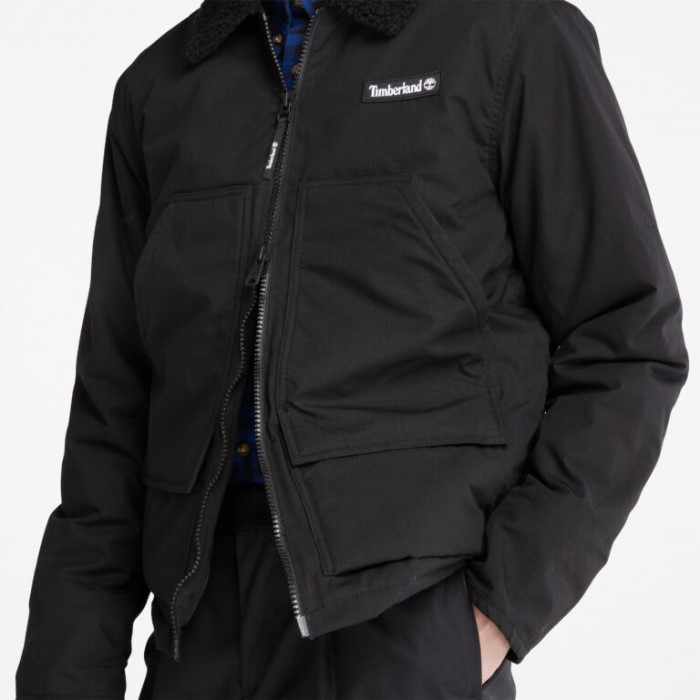 Timberland Black Men Progressive Utility Vandafvisende Chore Jakke