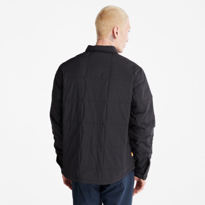 Timberland Sorte Mænd Progressiv Utility Vandafvisende Quiltet Overtrøje