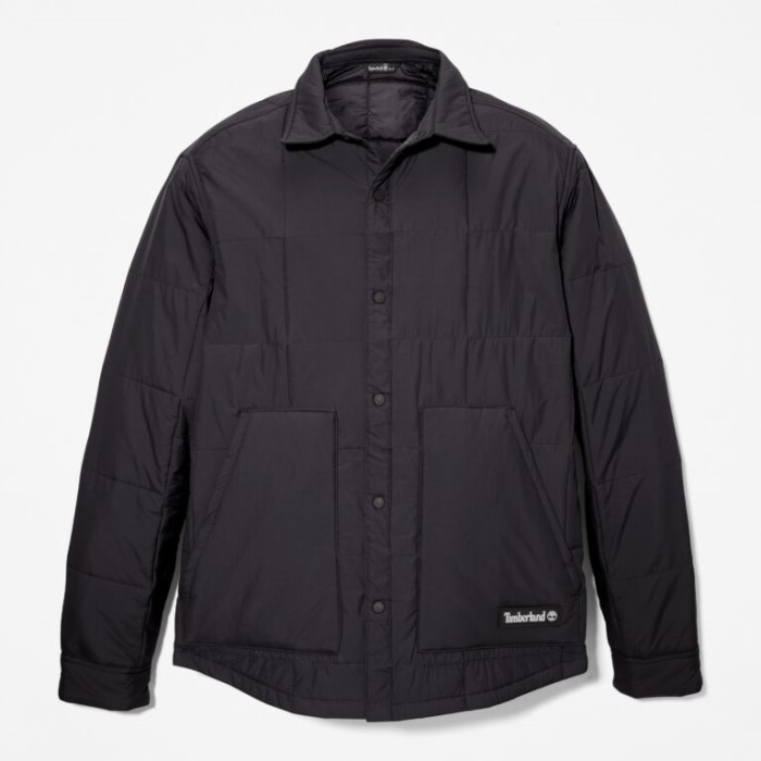 Timberland Sorte Mænd Progressiv Utility Vandafvisende Quiltet Overtrøje