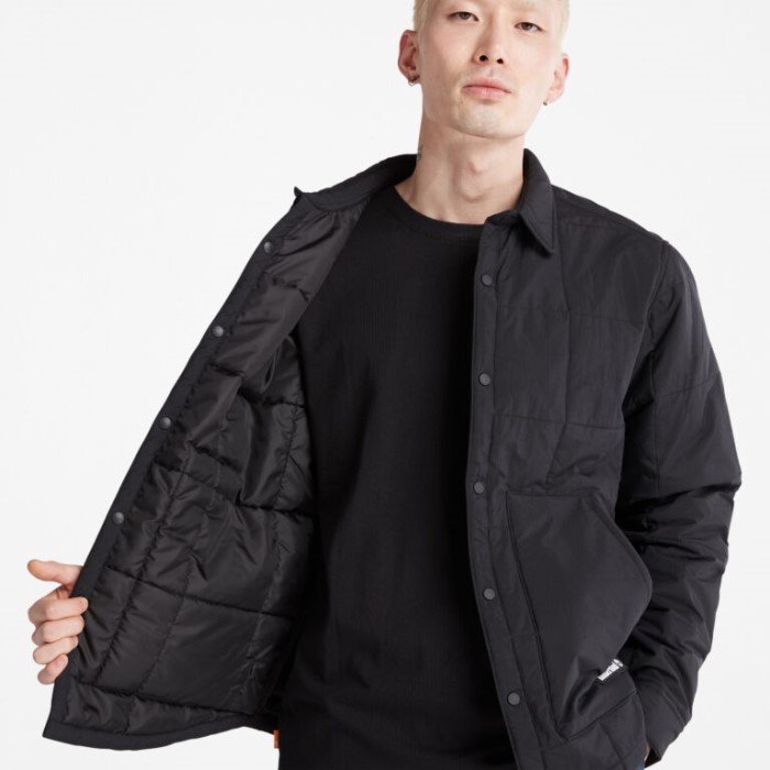 Timberland Sorte Mænd Progressiv Utility Vandafvisende Quiltet Overtrøje