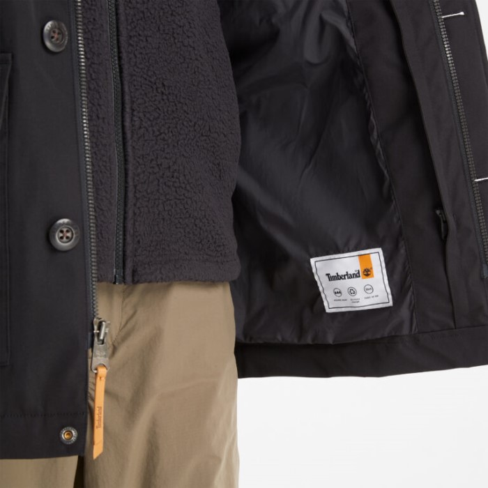 Timberland Sorte Mænd Scar Ridge 3-i-1 Jakke Med Dry Vent Teknologi