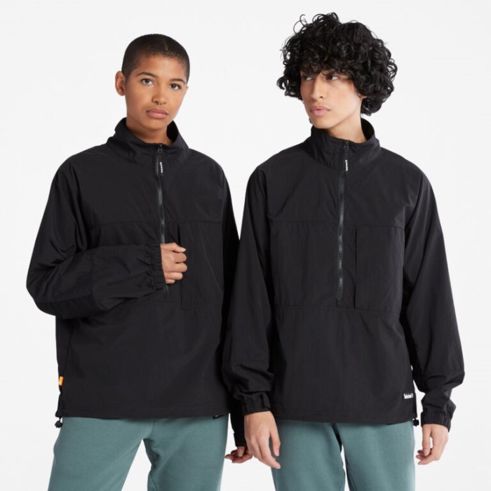 Timberland Sort Mænd Vandtæt Pullover Jakke