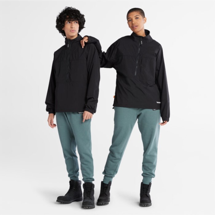 Timberland Sort Mænd Vandtæt Pullover Jakke