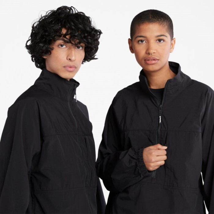 Timberland Sort Mænd Vandtæt Pullover Jakke