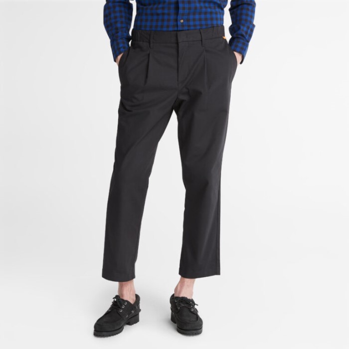 Timberland Sorte Mænd Brede Cropped Bukser Med Outlast Stof