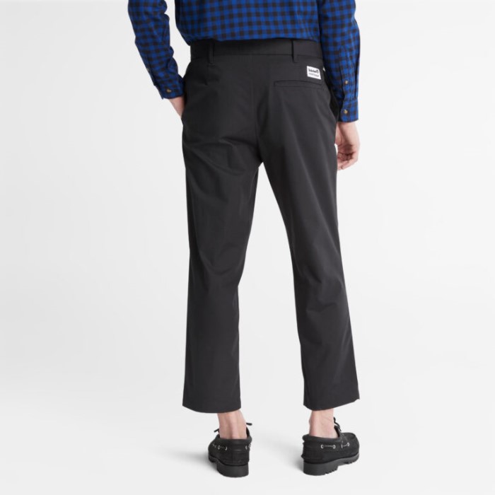 Timberland Sorte Mænd Brede Cropped Bukser Med Outlast Stof