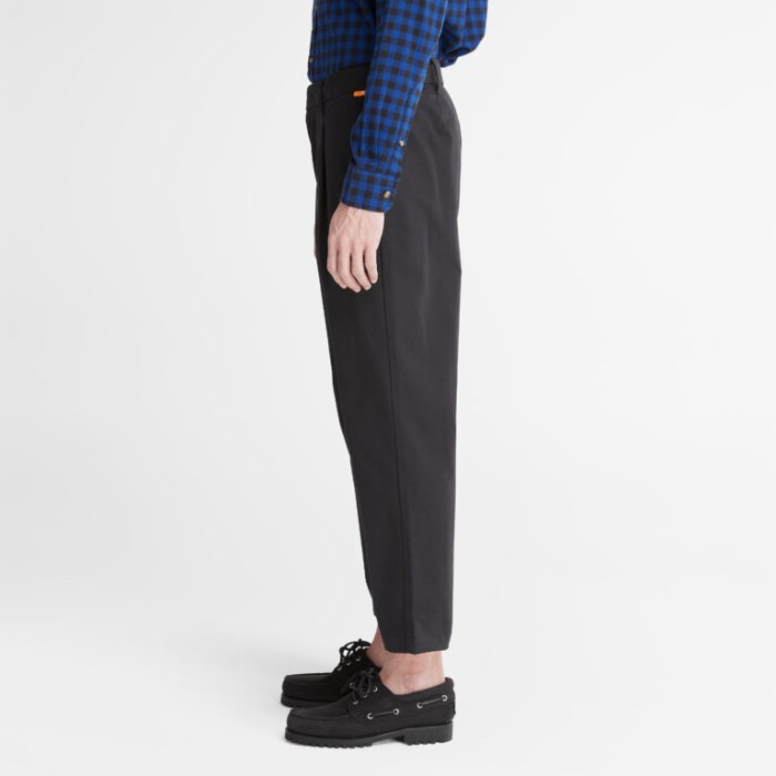 Timberland Sorte Mænd Brede Cropped Bukser Med Outlast Stof