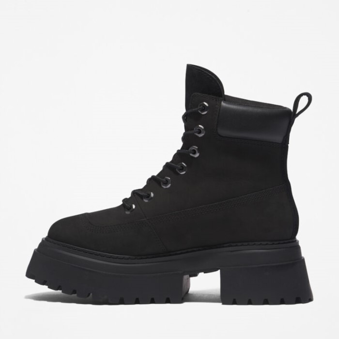 Timberland Sorte Nubuck Sky6-tommer Snørestøvler Til Kvinder