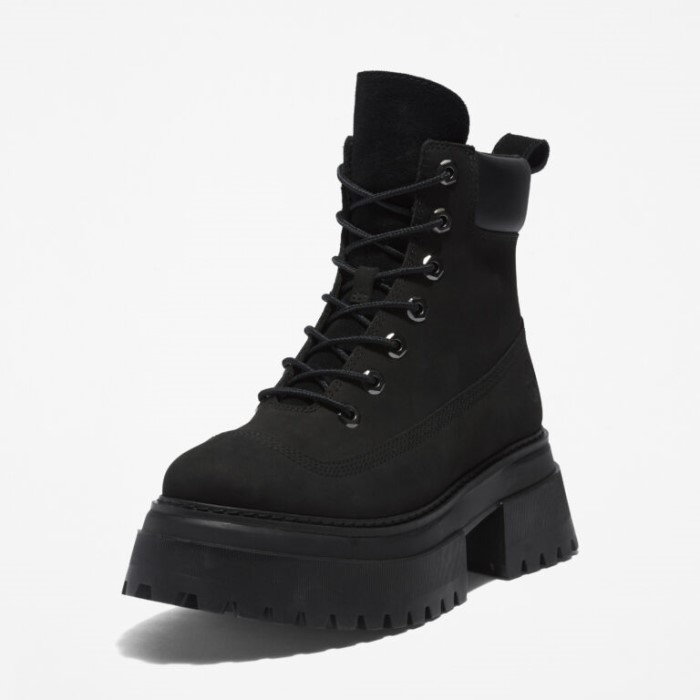Timberland Sorte Nubuck Sky6-tommer Snørestøvler Til Kvinder