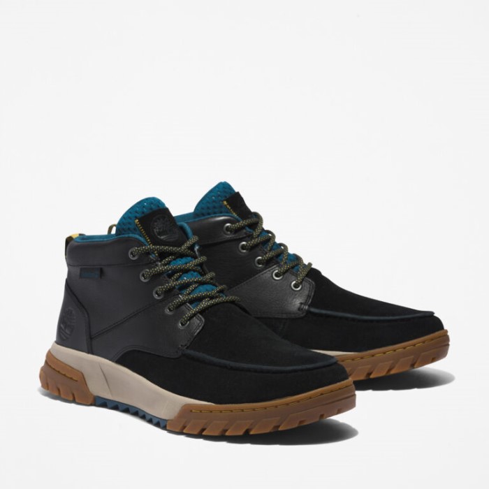 Timberland Sort Ruskind Mænd Boulder Trail Vandtætte Chukka Støvler