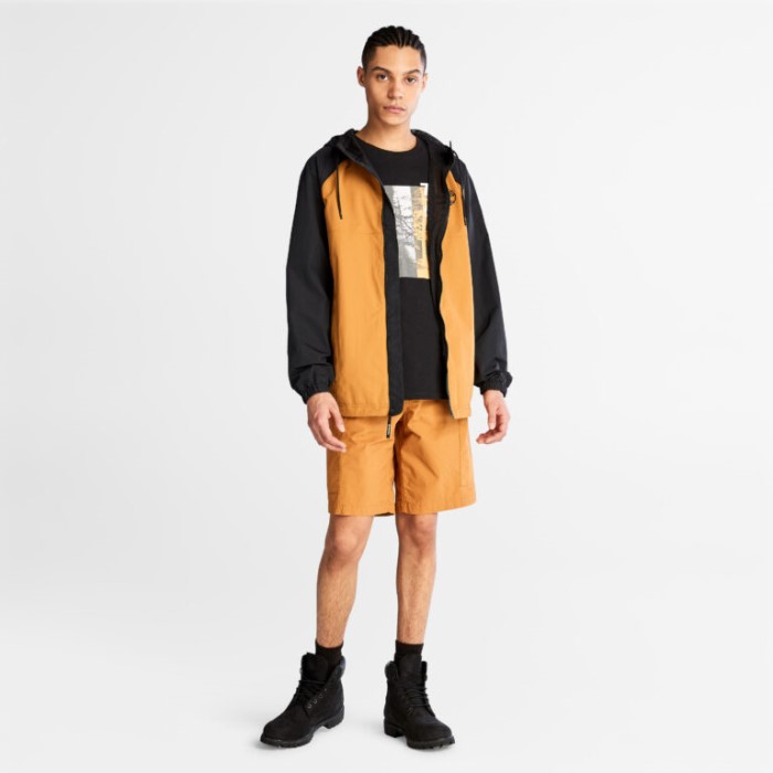 Timberland Black-wheat Herre Vandtæt Skaljakke Med Hætte