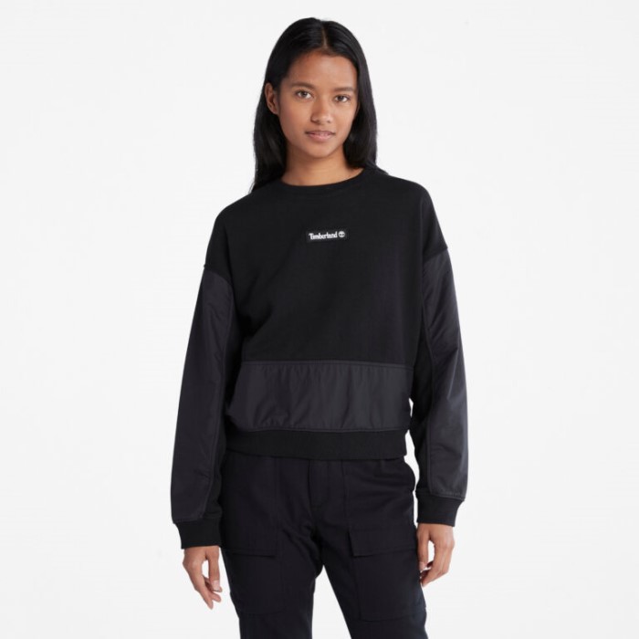 Timberland Sort Sweatshirt Med Rund Hals Til Kvinder