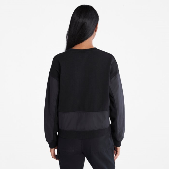 Timberland Sort Sweatshirt Med Rund Hals Til Kvinder
