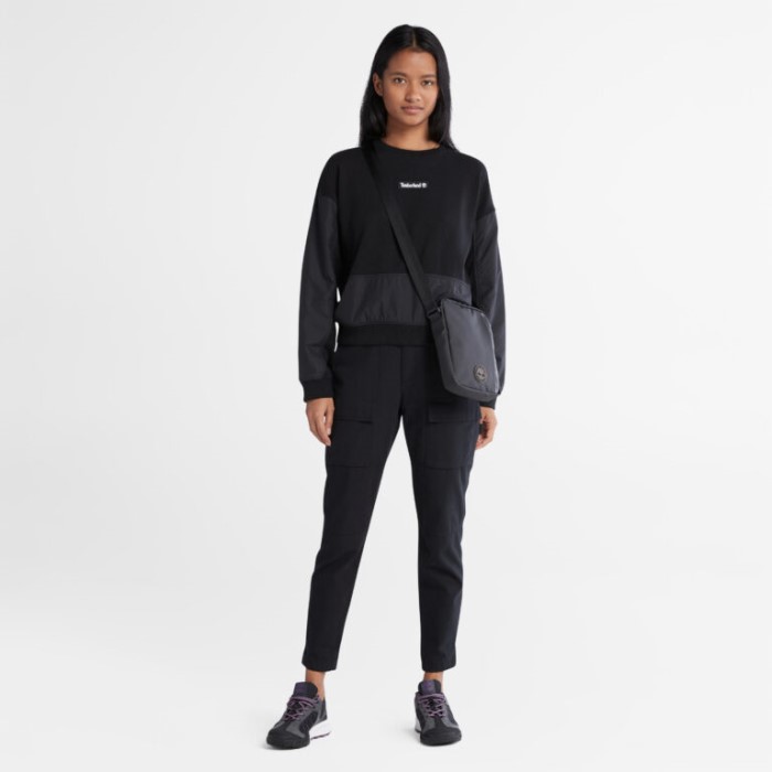 Timberland Sort Sweatshirt Med Rund Hals Til Kvinder