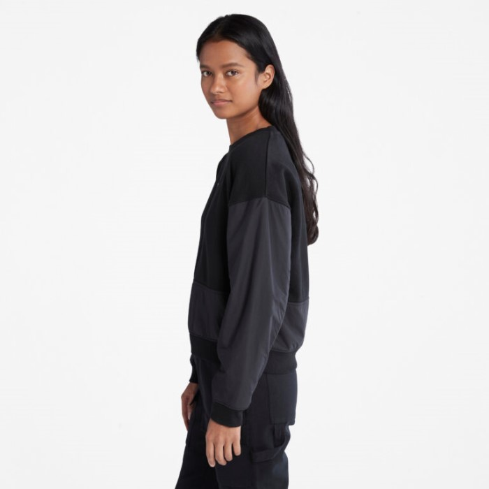 Timberland Sort Sweatshirt Med Rund Hals Til Kvinder