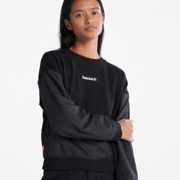 Timberland Sort Sweatshirt Med Rund Hals Til Kvinder