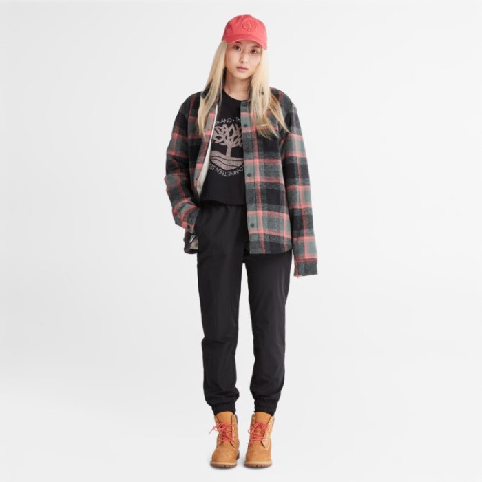 Timberland Sort T-shirt Med Cropped Logo Til Kvinder