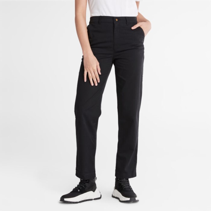 Timberland Sorte Damebukser Med Lige Ben