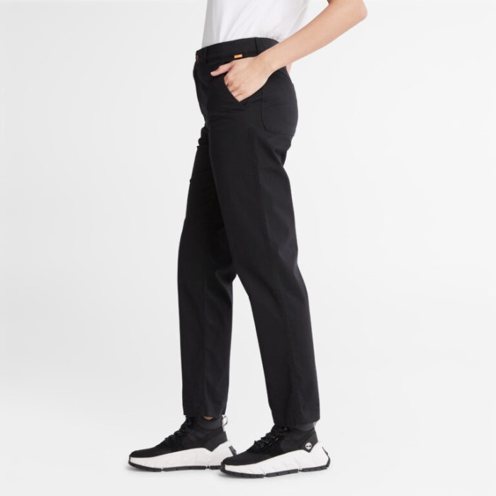 Timberland Sorte Damebukser Med Lige Ben