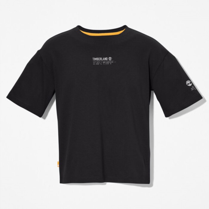 Timberland Sort Dame T-shirt Med Refibra Teknologi