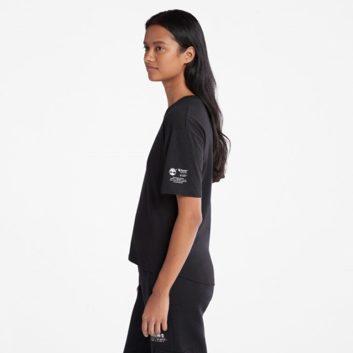 Timberland Sort Dame T-shirt Med Refibra Teknologi