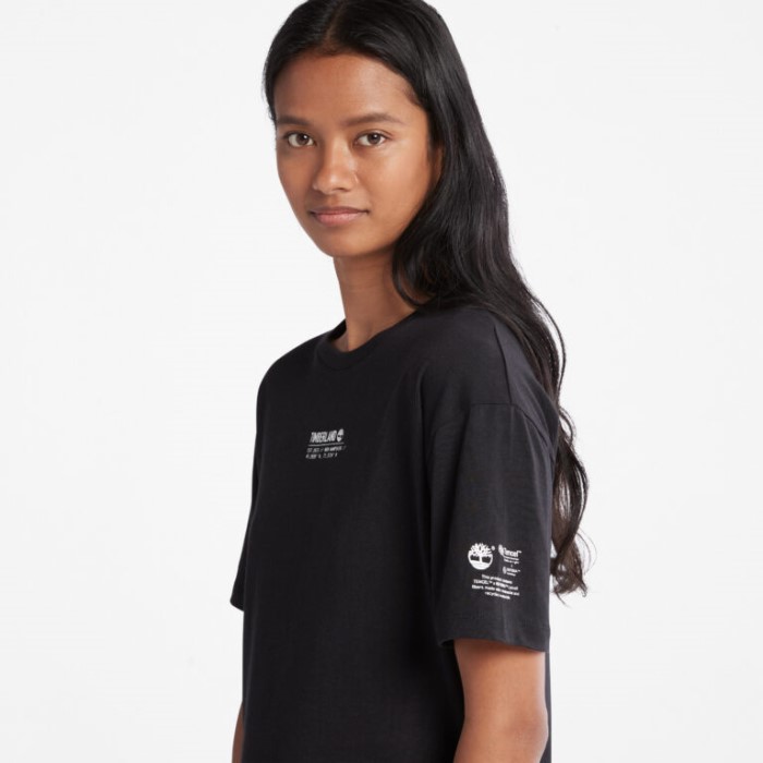 Timberland Sort Dame T-shirt Med Refibra Teknologi