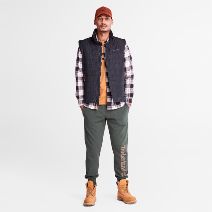 Timberland Black Yd Men Nashua River Tung Twill Flannel Skjorte
