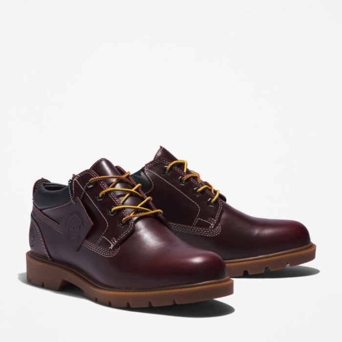 Timberland Burgundy Nubuck Herre Vandtæt Læder Oxfords
