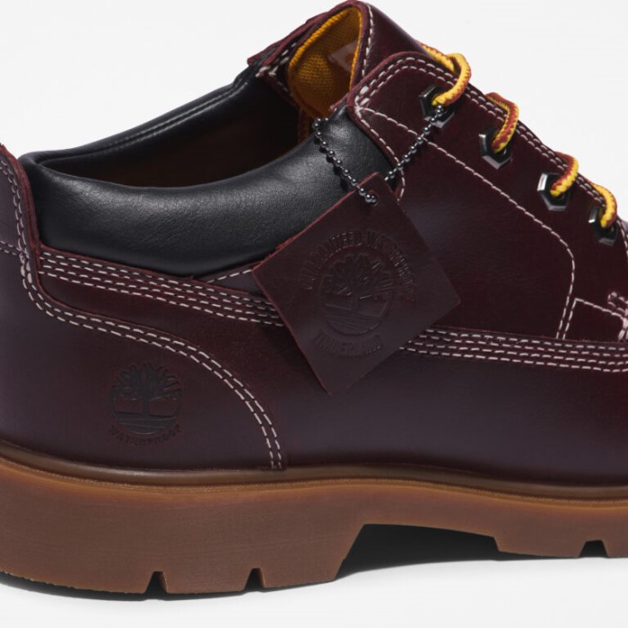 Timberland Burgundy Nubuck Herre Vandtæt Læder Oxfords
